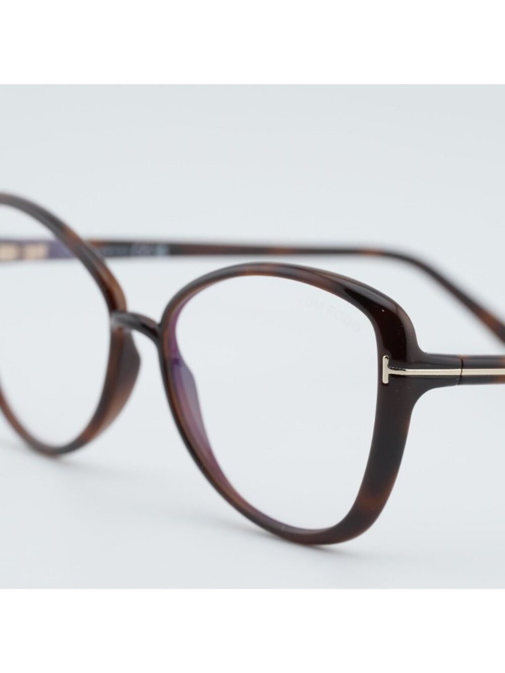 Tom Ford FT5907-B 052 Eyeglasses Havana 55mm Butterfly Frame, Blue Light Block - Picture 9 of 10